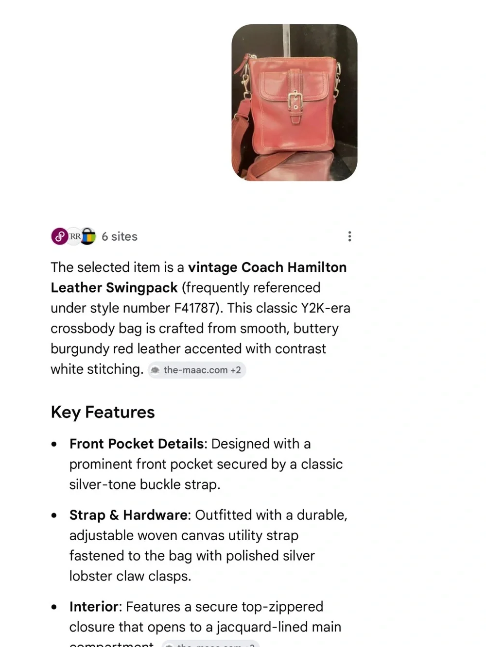 Coach crossbody rich